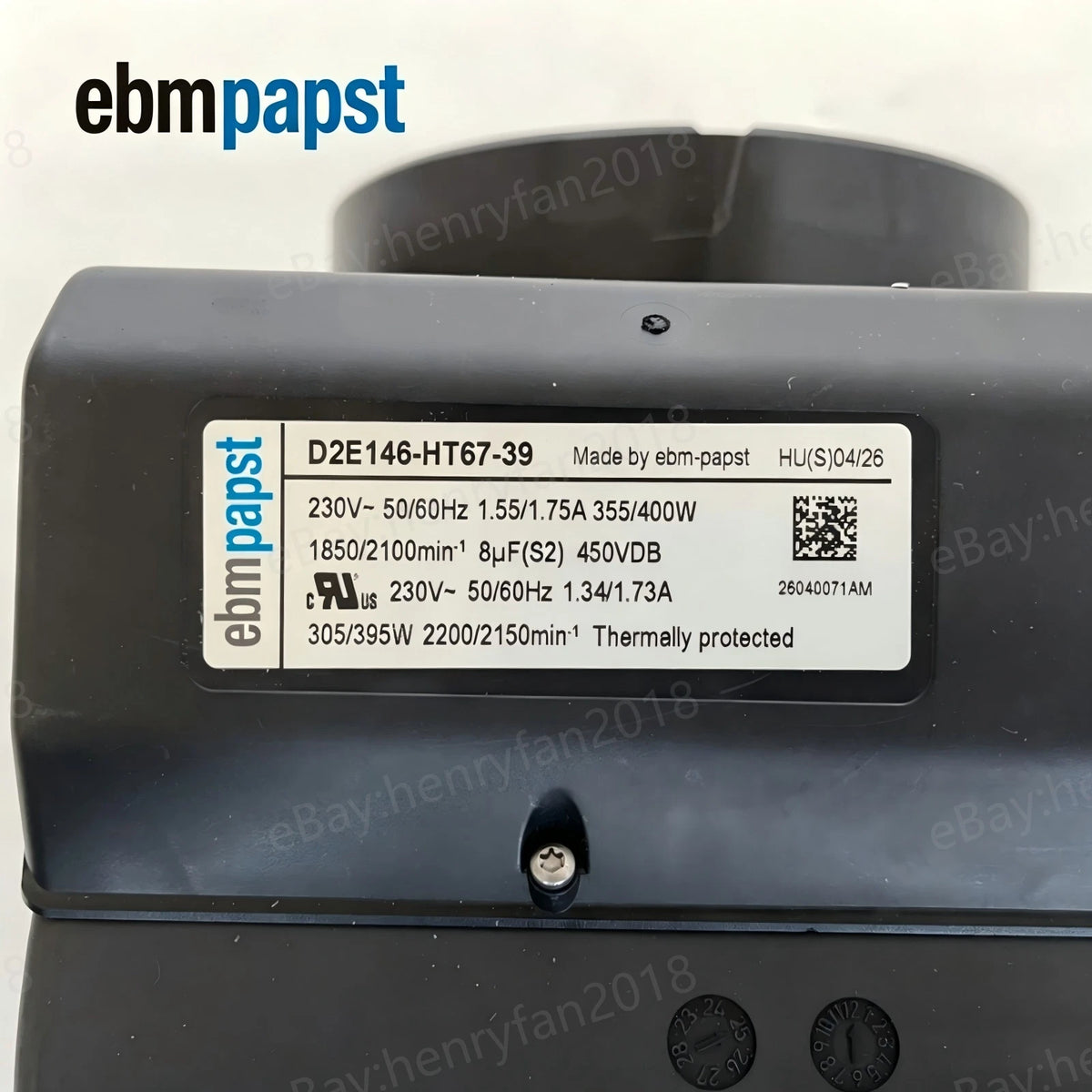 D2E146-HT67-39 for ebmpapst AC 230V for Air Purifier Centrifugal Cooling Fan