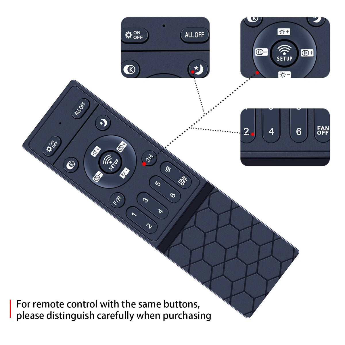 Remote Control For ZHMDJDSH ADH-CFL06 ADH-CF07 / Ayaoty SY-81 SY-65 Ceiling Fan