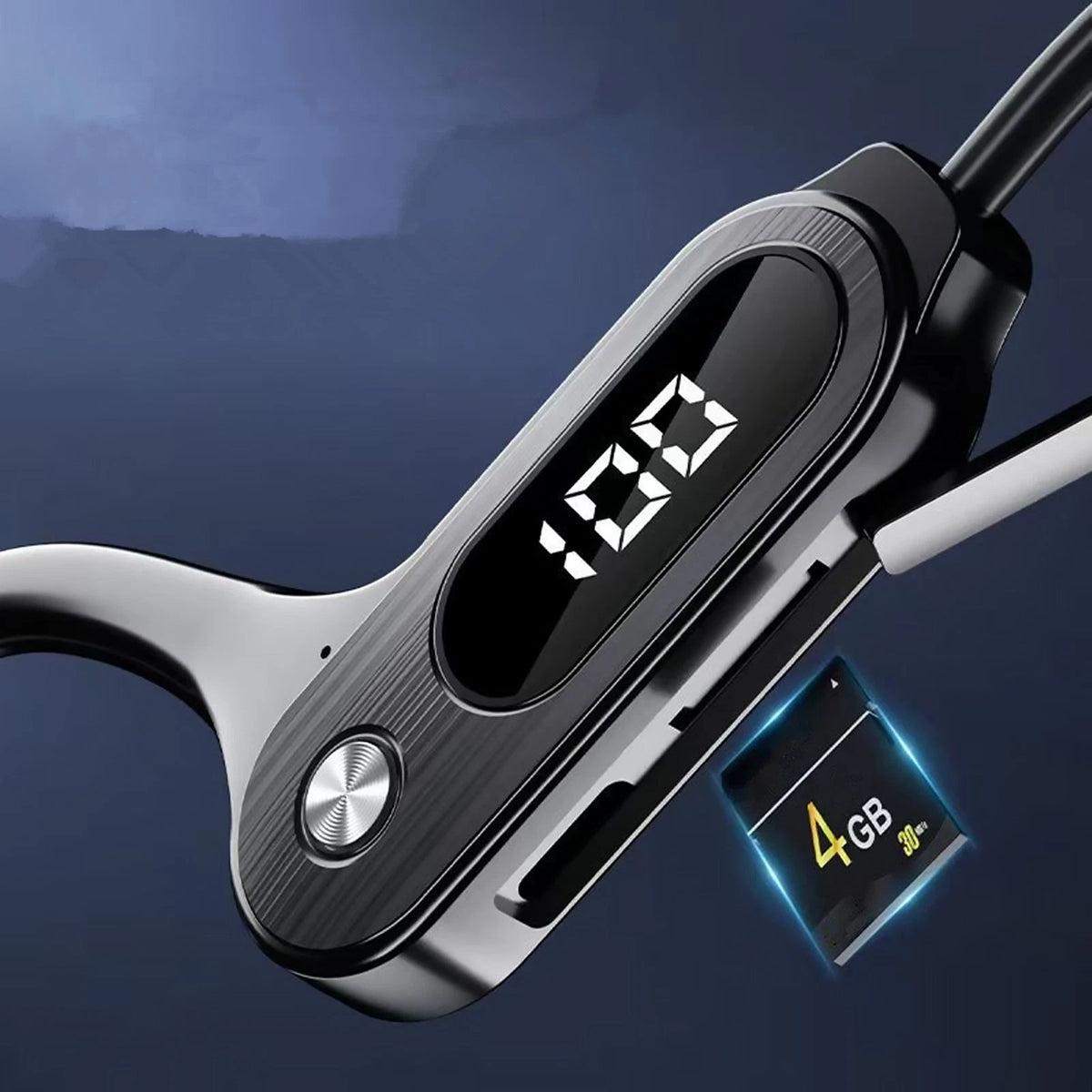 Bone Conduction Headphones Stable Transmission LED Digital Screen Work