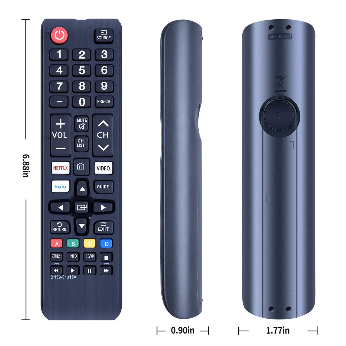 BN59-01315A Replacement TV Remote For Samsung LED 4K ULTRA HDTV Smart TV
