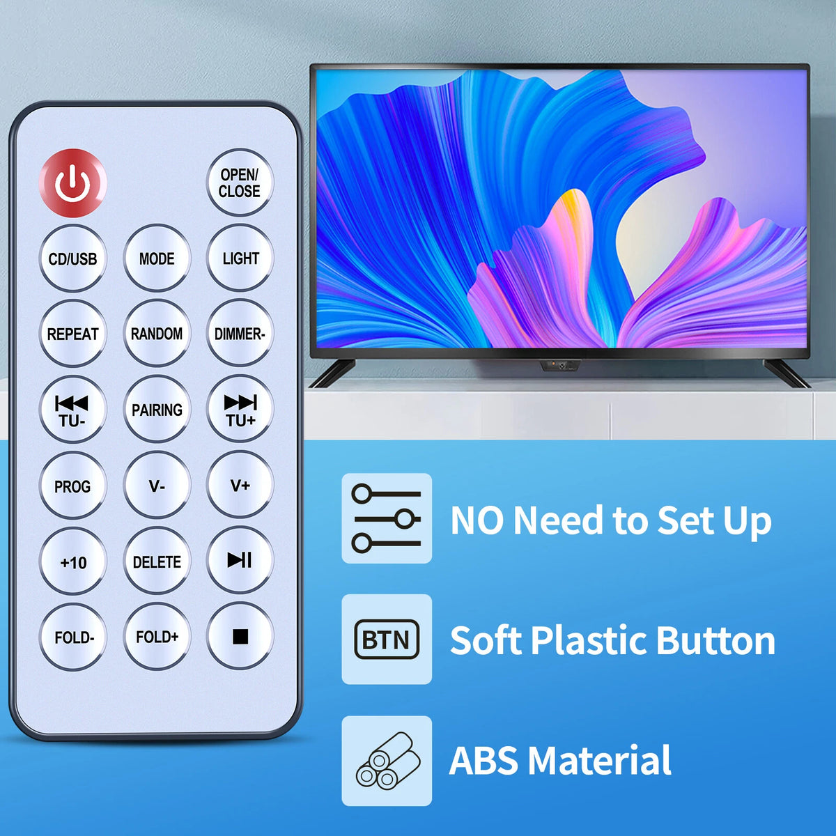 Replacement Remote Control For Akura Jukebox AJ-RD17009T