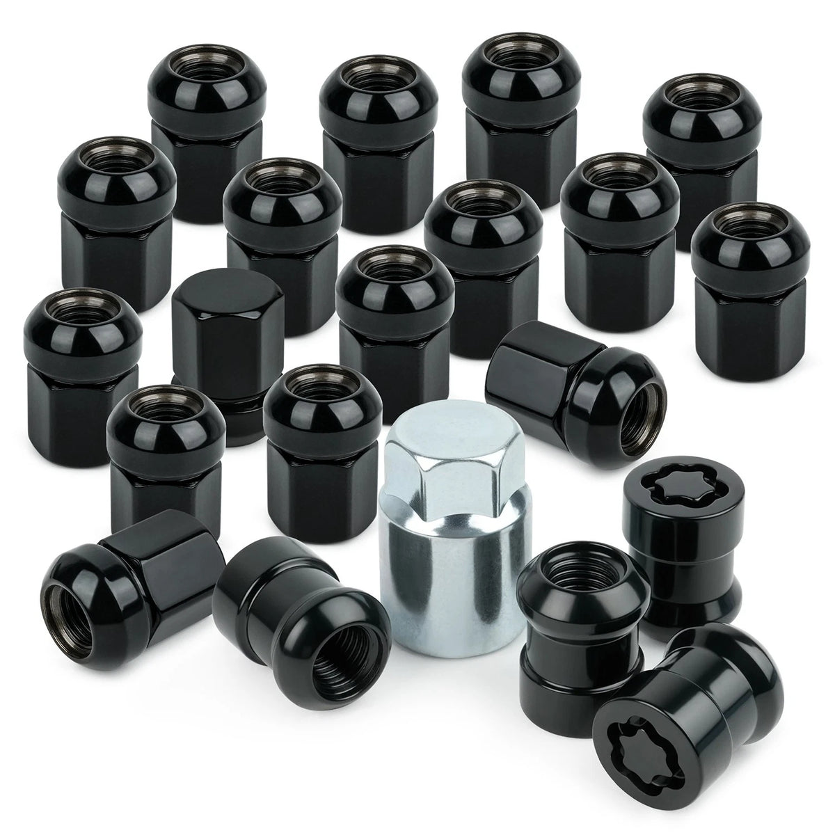 21-piece black wheel lock and lug nut set for Honda CR-V 2017-2022, 08W42-S2A-100