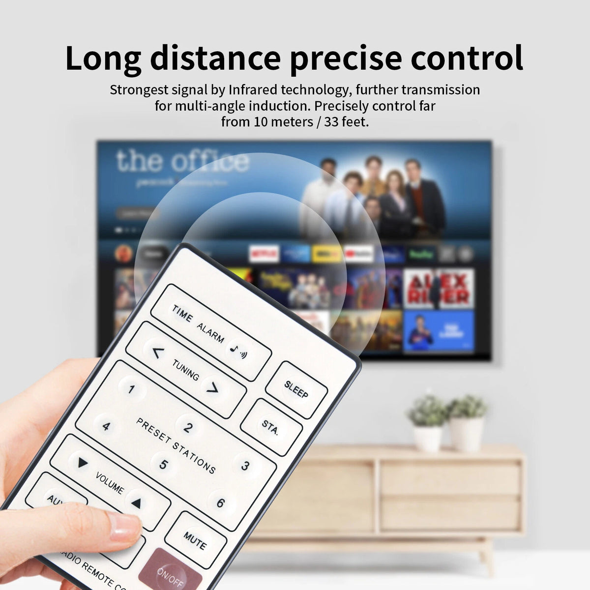 Replacement Remote Control For Bose Wave Radio AWR1-2W AWR1-1W AWR113 White