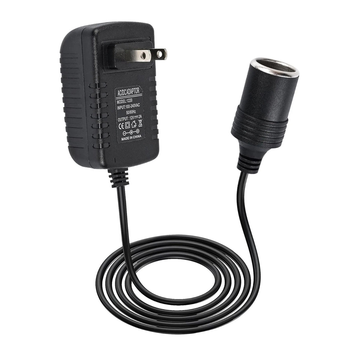 1PCS Car Cigarette Lighter Converter Equipped With LED Charging Indicator