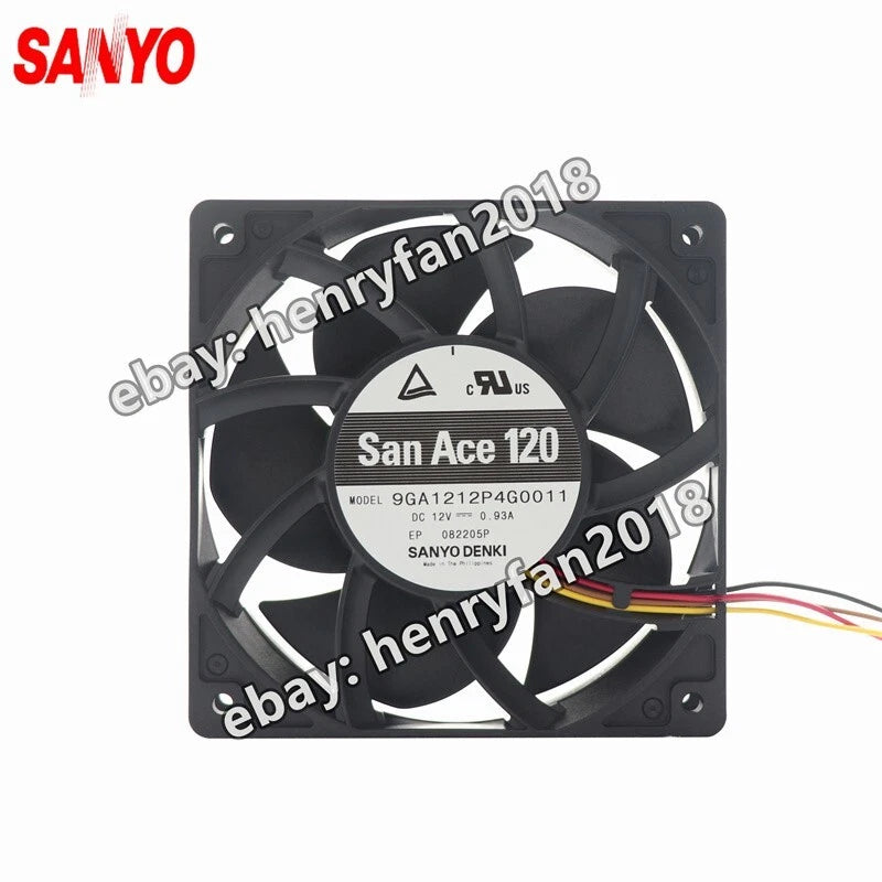 SANYO 9GA1212P4G0011 SanAce Axial Fan 12V 0.93A 120*120*25MM Cooling Fan