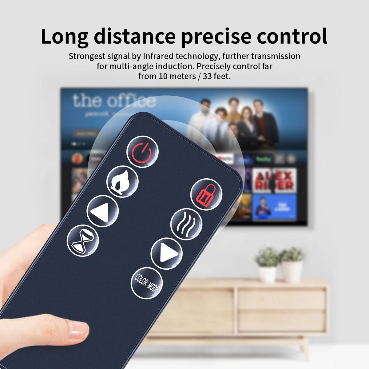 Replacement Remote Control For Various Recessed Mounted Electric Fireplace