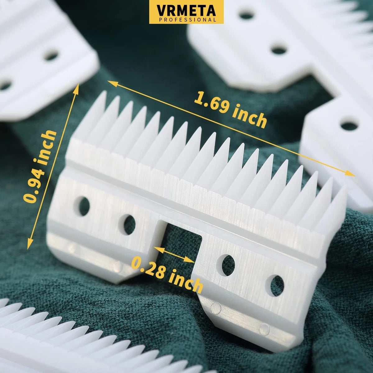 VRMETA 4 Pcs Fast Feed Ceramic Blades Fit Oster Clipper 4 W