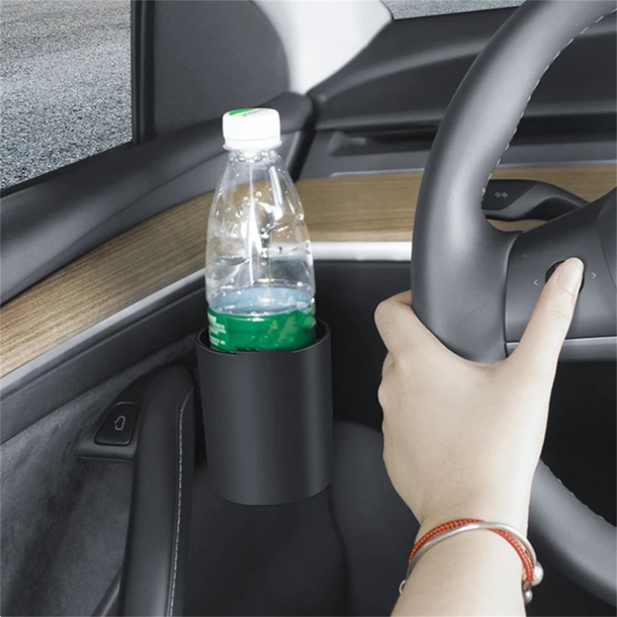 Door Water Cup Holder Storage Box For Tesla Model 3 2017-2023 Model Y 2021-2023