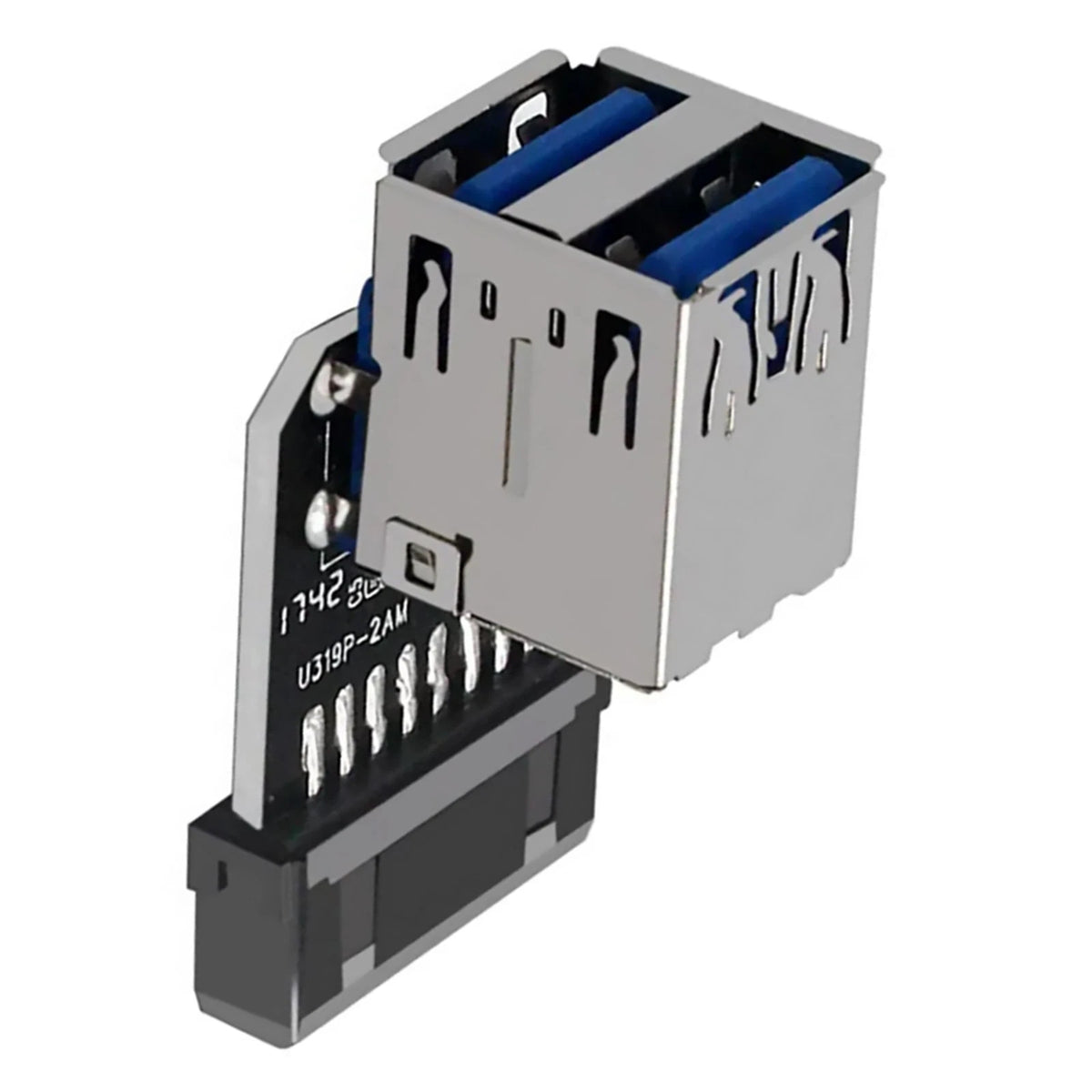 Motherboard USB3.0 19PIN / 20PIN Connector To 2 Port USB 3.0 Female Adapter