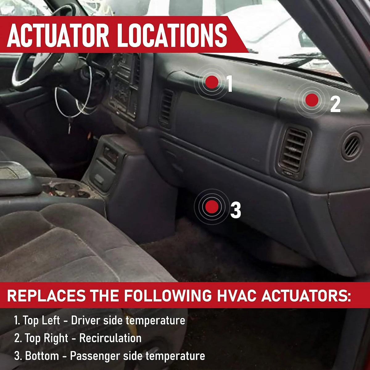 For Cadillac Escalade ESV EXT HVAC Air Vent Blend Door Actuator Replacement