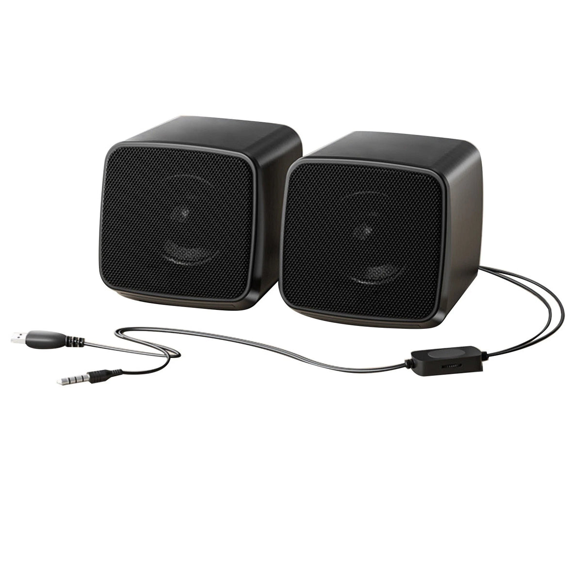 1 Pair Durable Small Desktop Speakers for Computer with Very Loud Clear Sound