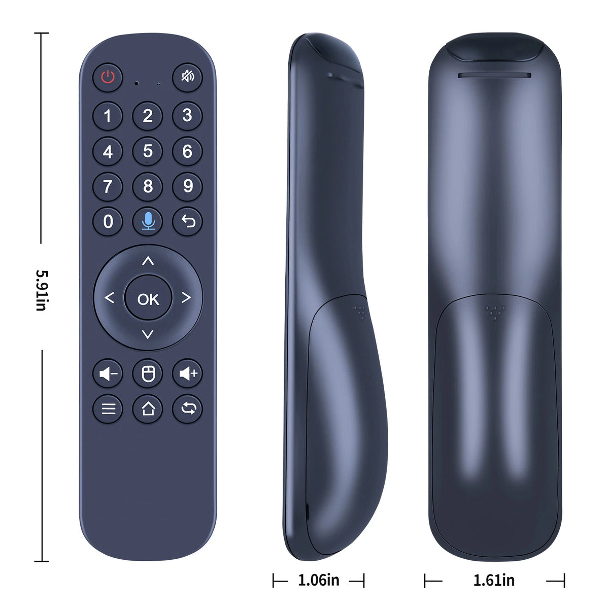 Remote Control For BRAATV 2024 H8 TV Box, HTV H8, HTV 8 with Voice
