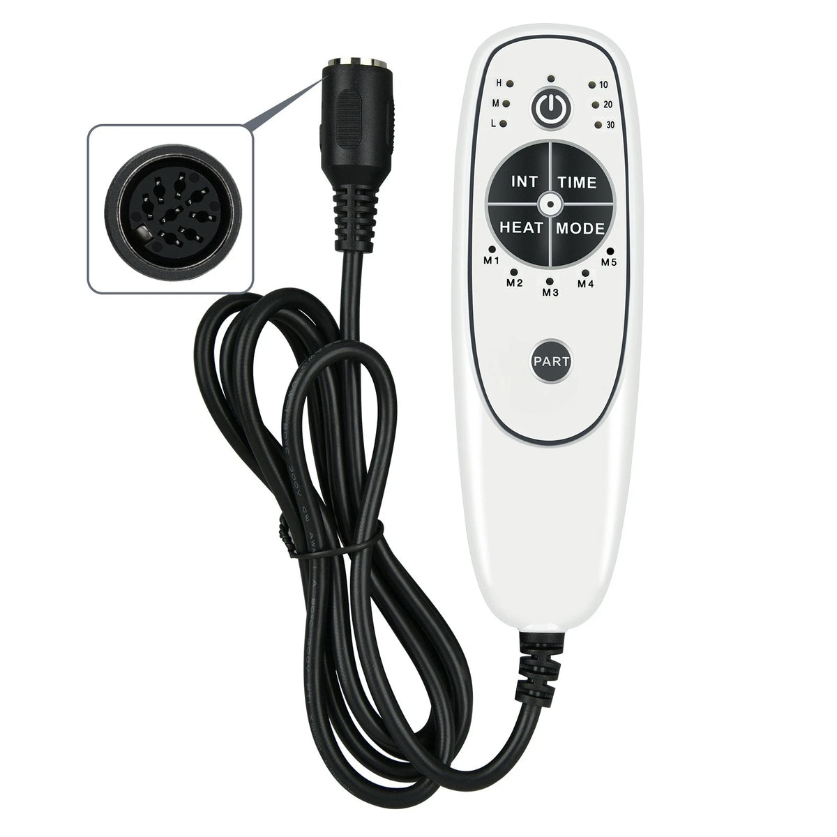 8-pin Female Plug DN-34C 6 Button Heat & Vibration Remote Controller