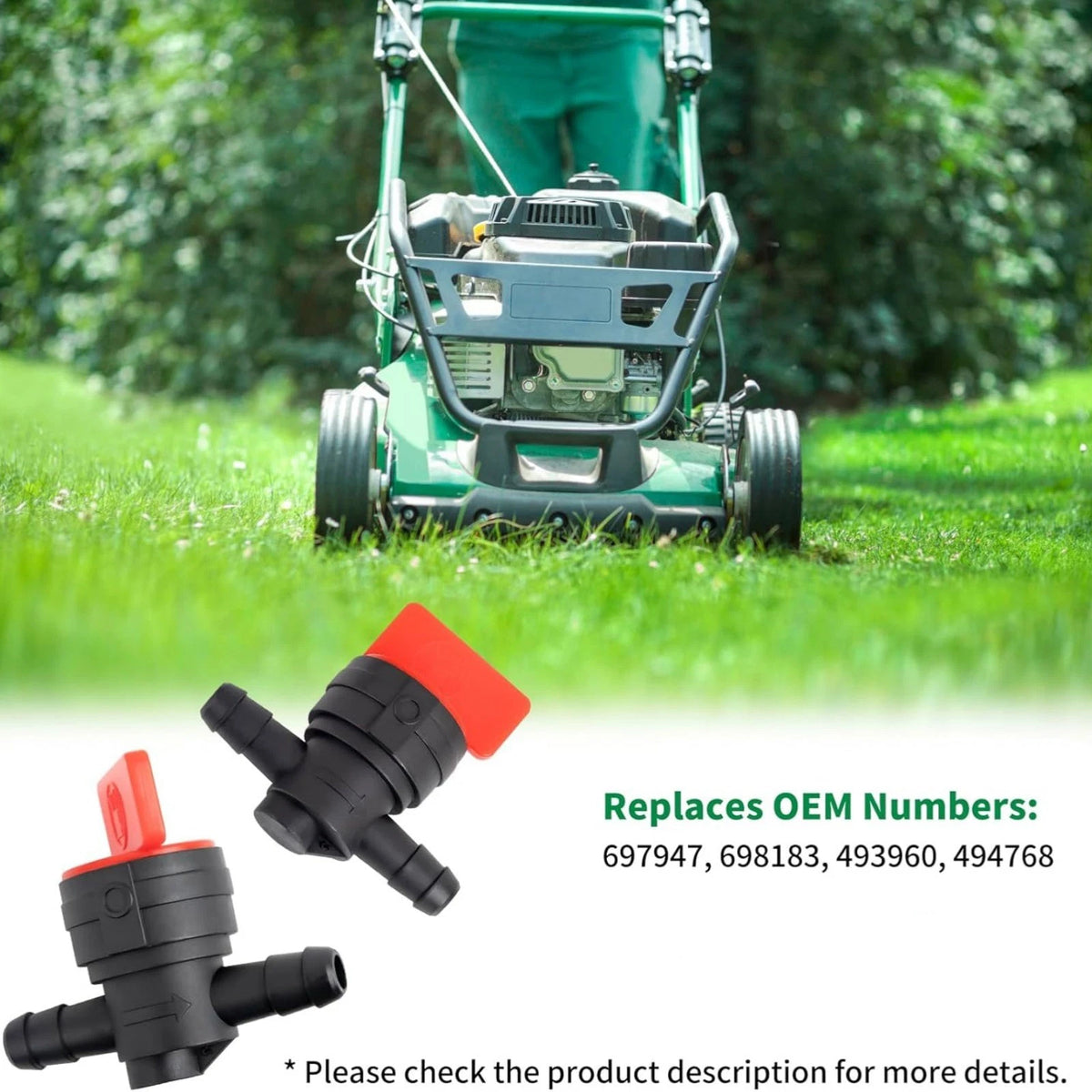 3-Pack Fuel Filter Replacement Kit 494768 698183 With Valves And Fuel Clamps