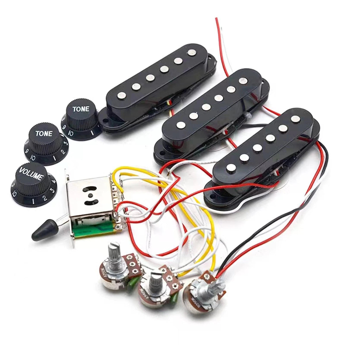 1 Volume 5-Way Switch Pickups Wiring Harness Prewired For ST Electric Guitar z