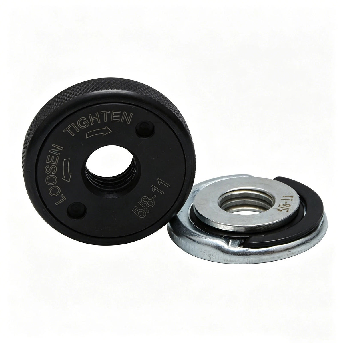 Replacement 5/8"-11 Angle Grinder Flange Nut Kit 2-Pack D-Ring & Knurled Nuts