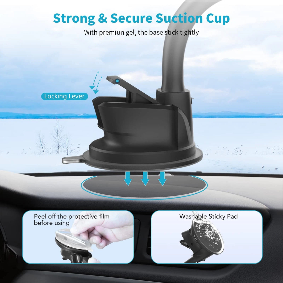APPS2Car Magnetic Phone Holder Mount with 13-inch Flexible Long Arm & 6...