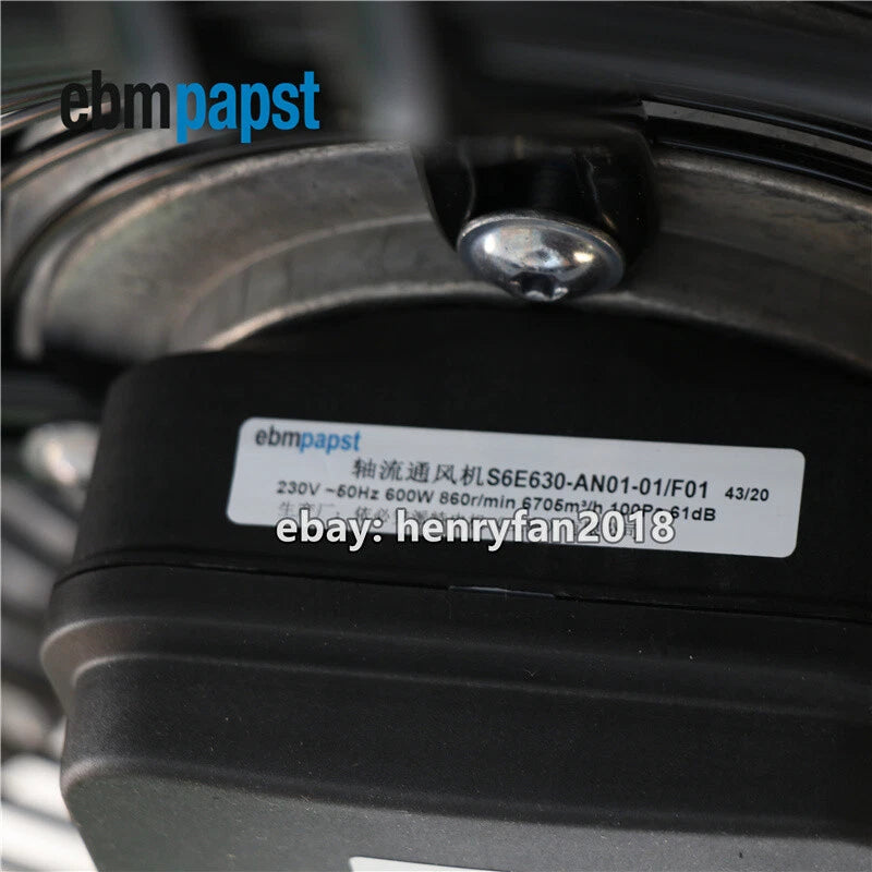 Ebmpapst Fan S6E630-AN01-01/F01 A6E630-AN01-01 Axial Fan 230V φ630MM Cooling Fan