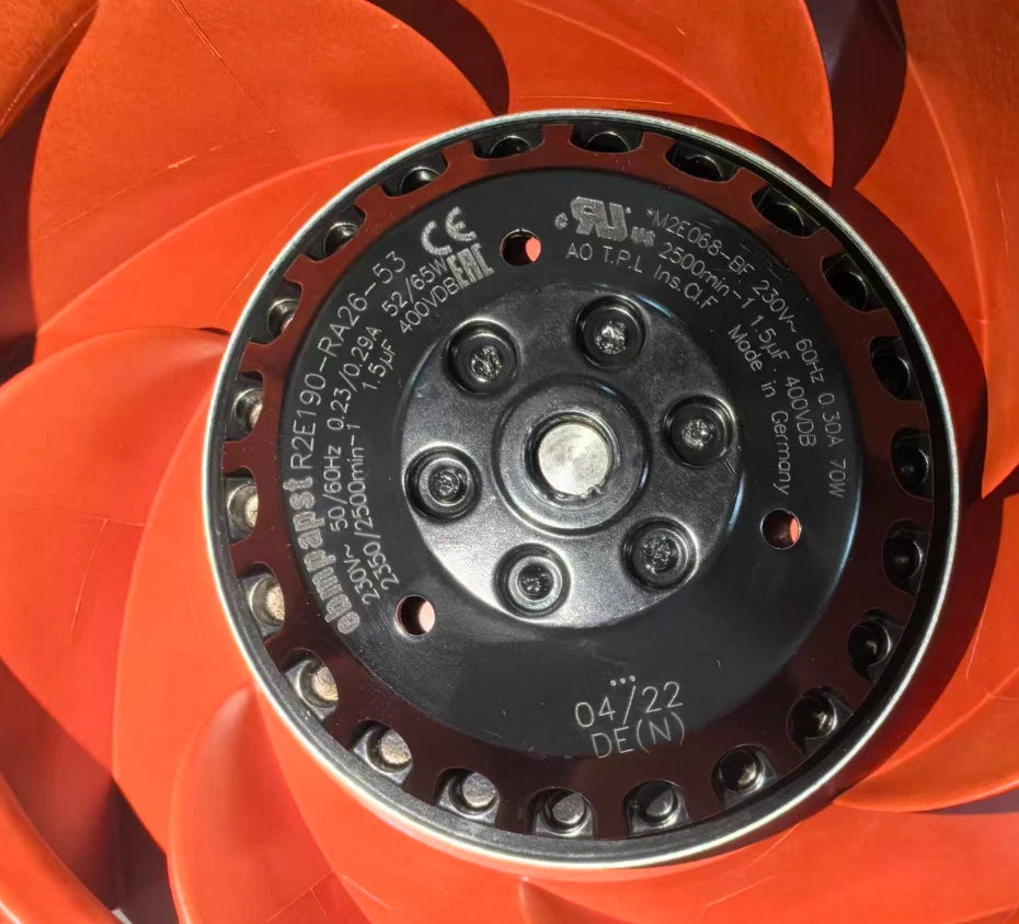 R2E190-RA26-53 for ebmpapst 230VAC Centrifugal Fan For AHU & Industrial Cooling