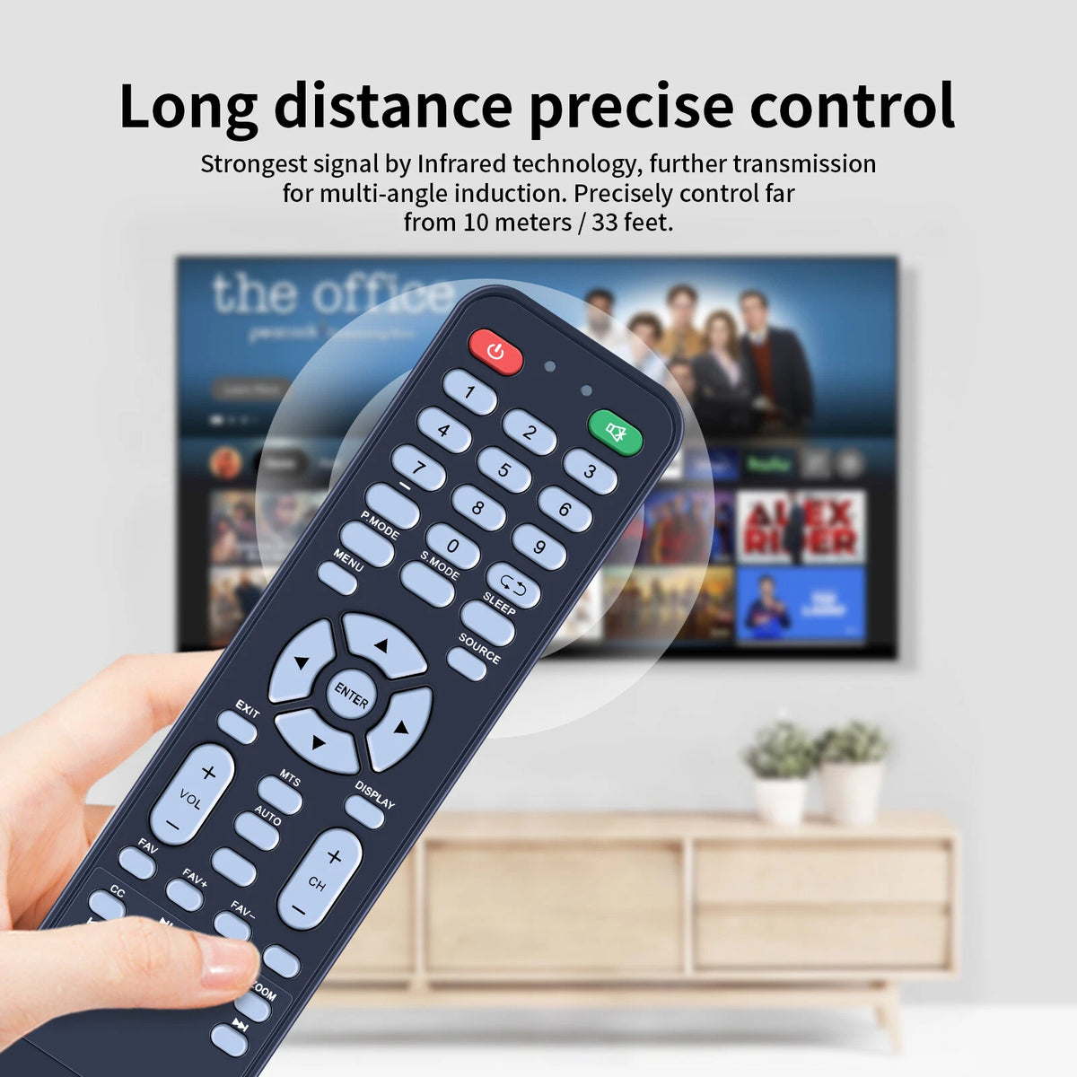 RCS00001 Remote Control For Sansui TV SLED-5019,SLED-3215,SLED-3915 SLED-4216