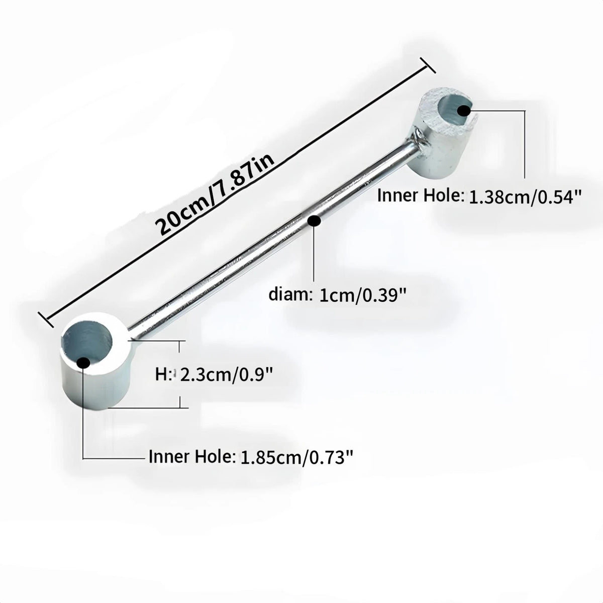 Hinge Wrench for Door Gap Adjustment Metal Silver Double-End 8-19mm Clean Room