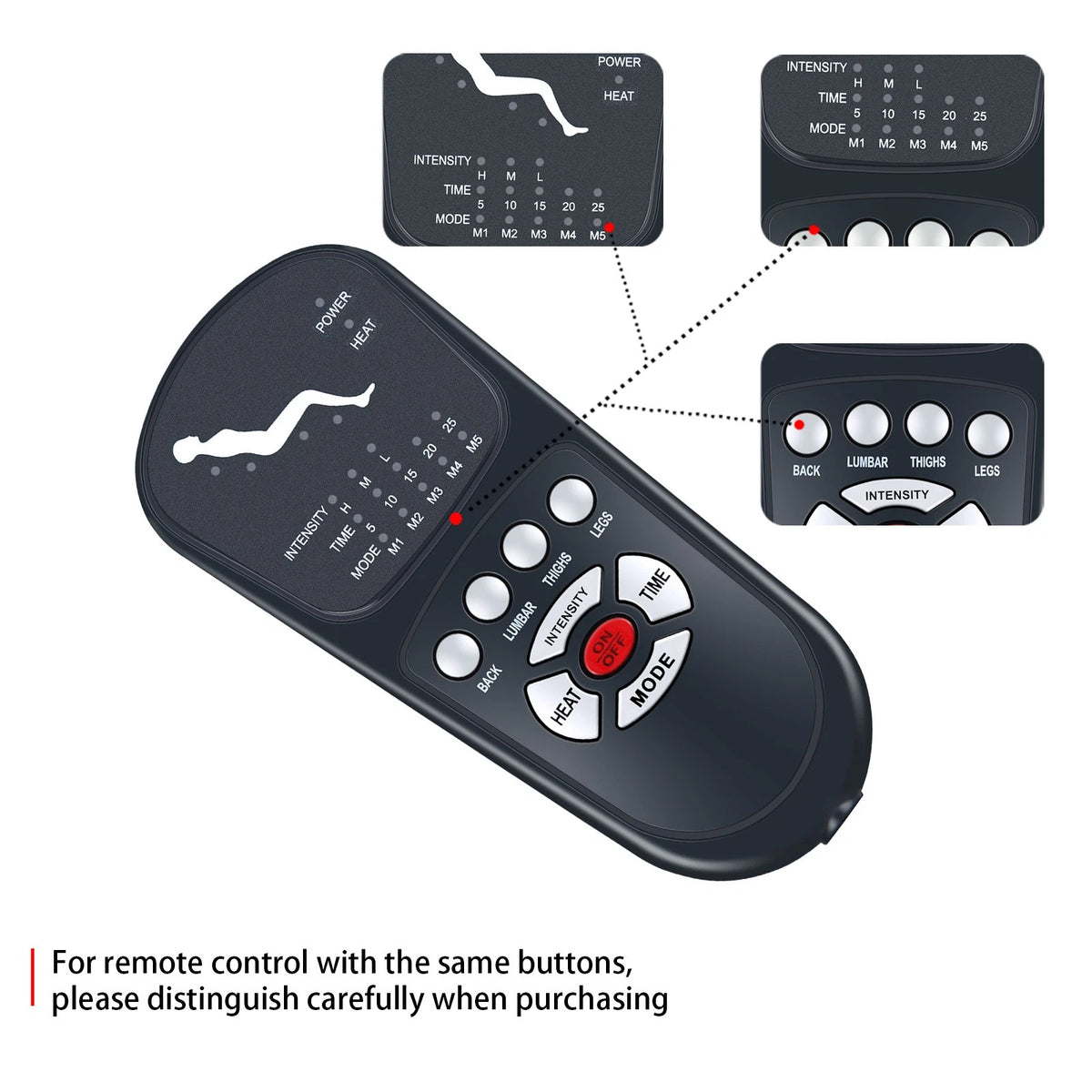 8 Pin Massage Function Remote Handset Controller for Recliner Chair