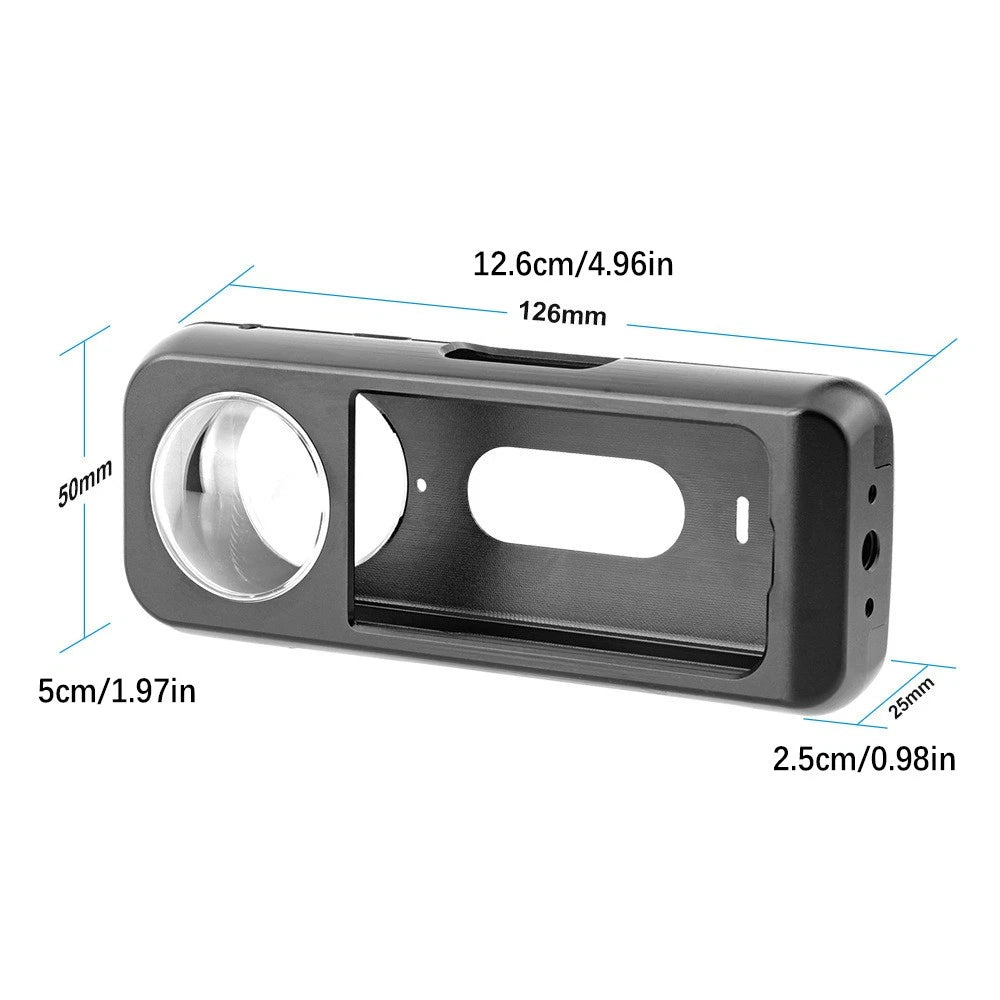 Aluminum Alloy Protective Metal Cage Case With Lens For Insta360 X3 Camera