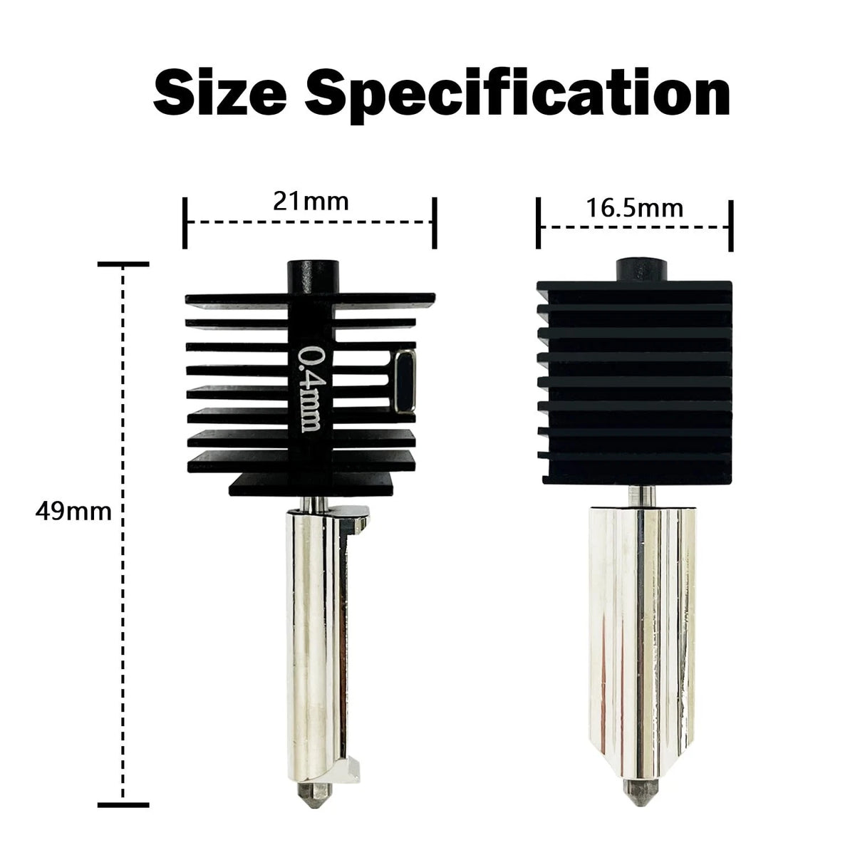 HzdaDeve 4‑Pack 0.2/0.4/0.6mm A1 Mini/A1/A2L Hotend Kit for Bambu Lab