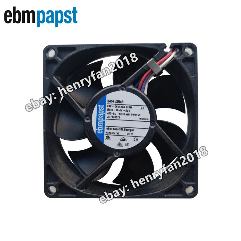 Ebmpapst 8454/2H4P Axial Fan DC 24V 6.8W 0.28A 80*80*25MM 4-wire PWM Cooling Fan