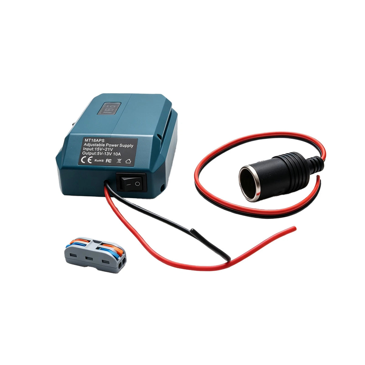 Step Down Converter Adapter with 10A LED Fireproof ABS Fits for Makita BL1850