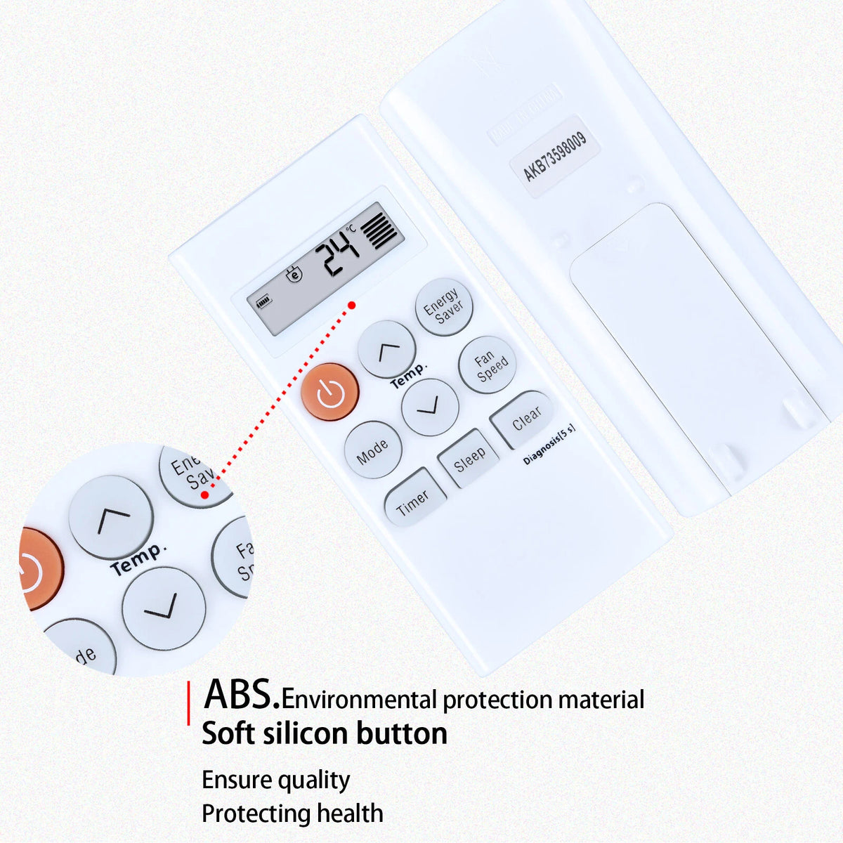 AKB73598009 For LG Air Conditioner Replacement Remote Control AKB73598009