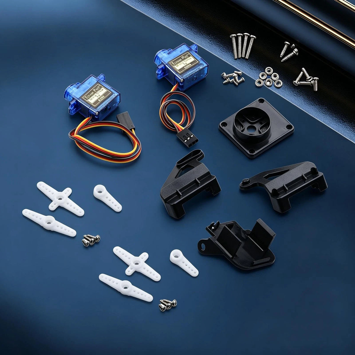 2pcs Servo With Arm Pan-Tilt 2-Axis Servo Gimbal for FPV Quadcopter Car Plane