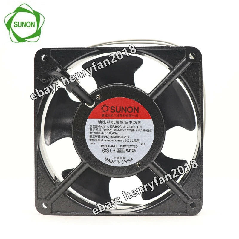 SUNON DP200A.2123XBL.GN 220VAC 22/21W 120*38MM 2wire Control Cabinet Cooling Fan
