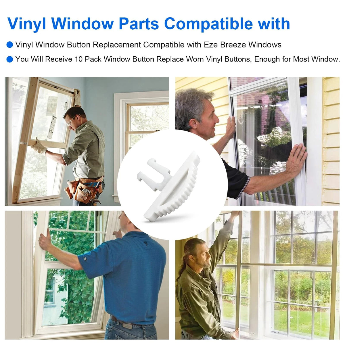 Window Latches Replacement Compatible with Eze Breeze Windows, for White