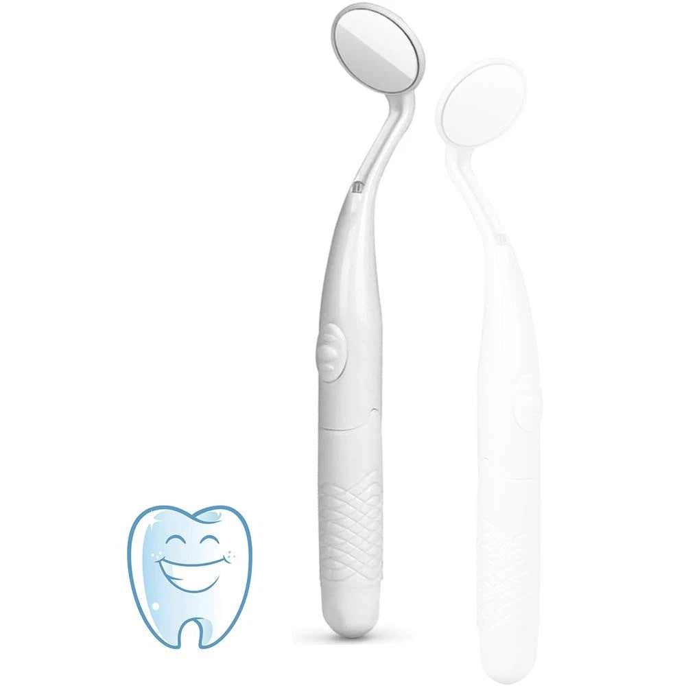 ffresiss Dental Mirror with Light,Teeth Inspection LED 5.9"L x 0.9"W, Silver