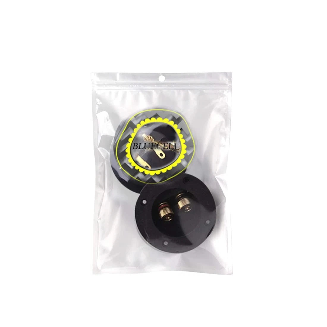 BLUECELL 1 Pair 3-Inch Double Binding Round Gold (Diameter), Black