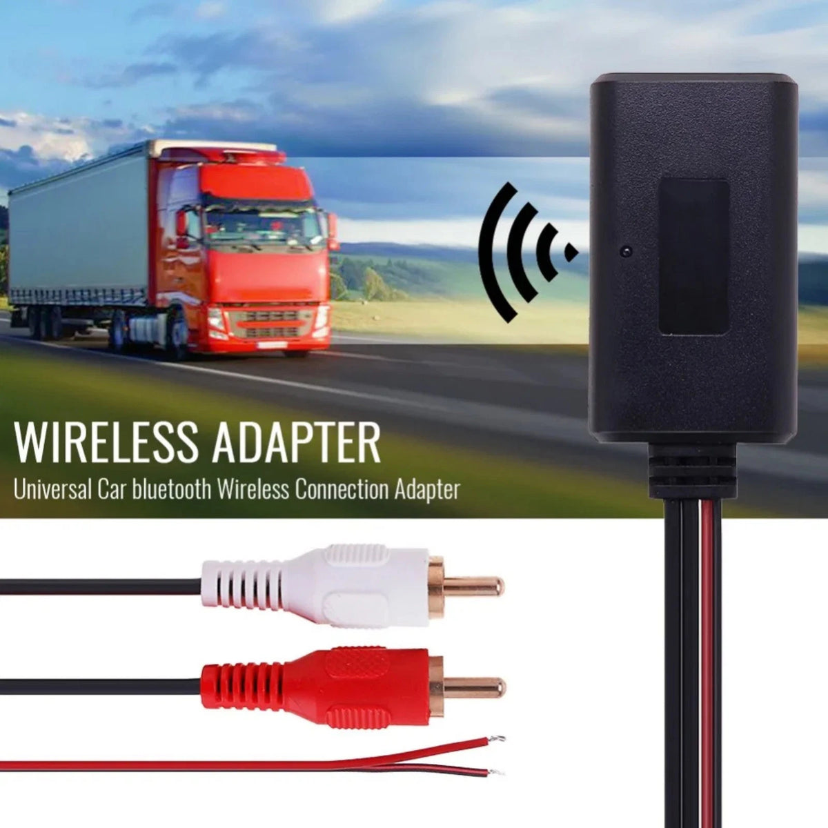 Bluetooth 5.0 AUX Receiver Module for Car Audio 2RCA Interface Cable Adapter