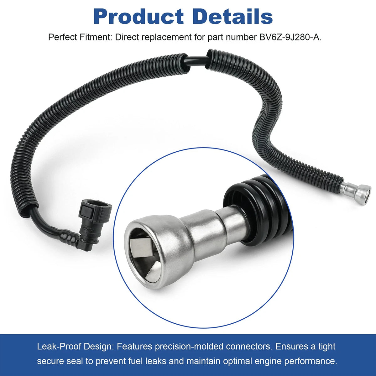 Fuel Feed Hose Assembly BV6Z-9J280-A ,809-009 for Ford Focus 2012-2018 2.0L