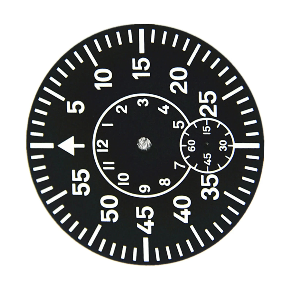 1Pc Watch Dial Plate Green Luminous Second At 6 For ETA 6498 For Seagull ST3620
