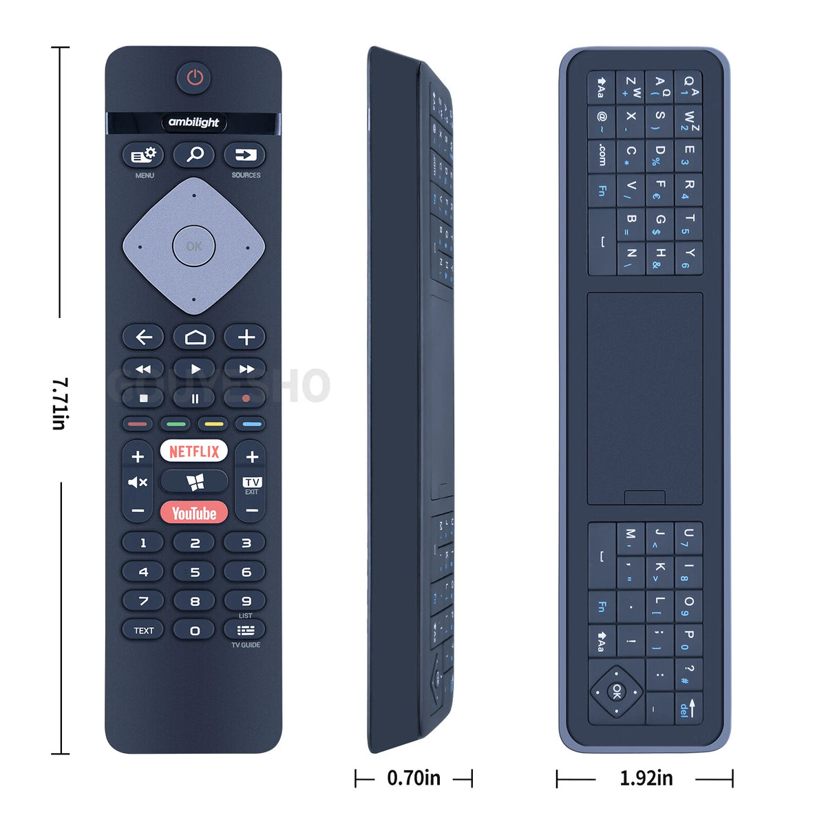 YKF464-002 For Philips TV Remote Control 398GR08BEPHN0036HT 55PUS7909/R2