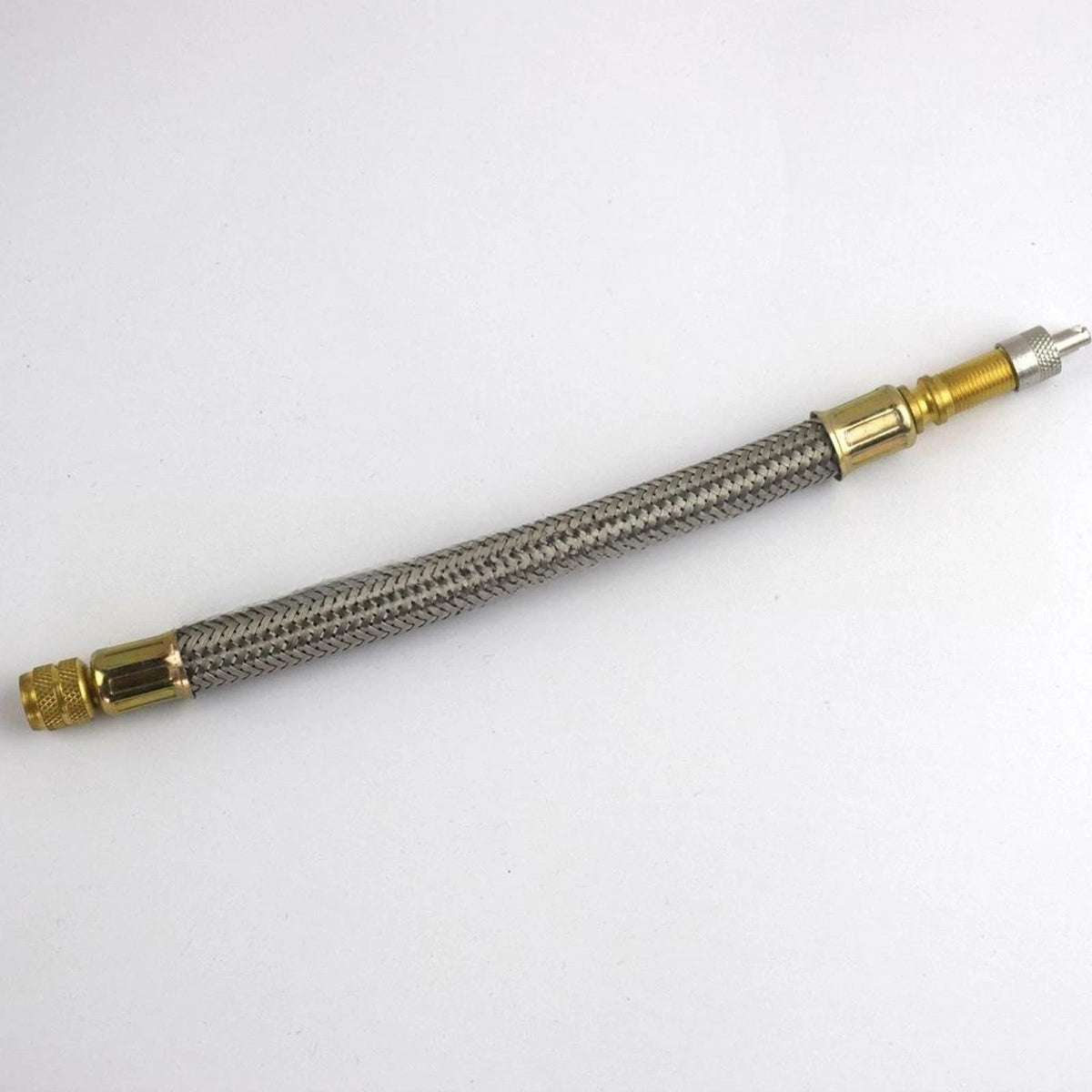 Stainless Braided Flexible Hose Car Tire Valve Inflatable Copper Joint Adapter