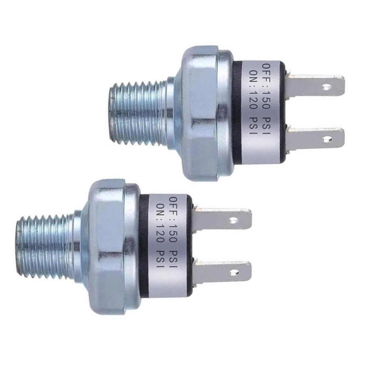 2Pcs Air Compressor Pressure Switch 120-150 PSI For Air Tank 1/4"-18 NPT Port