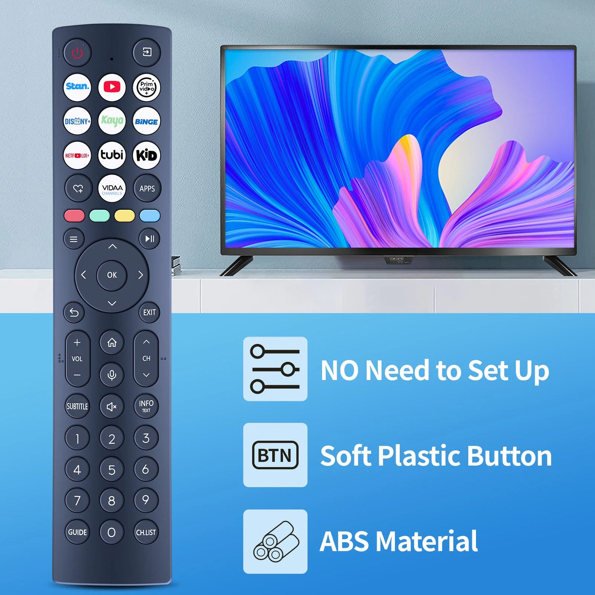 ERF2A636H Replacement Remote Control For Hisense TV