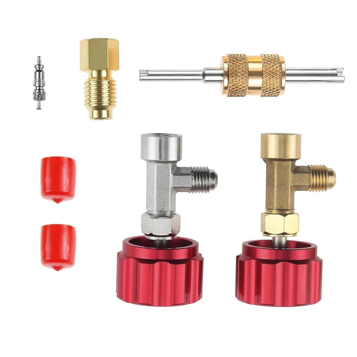 R134A Can Tap Valve Self-Sealing & Puncture Style With Adapter A/C Accessories