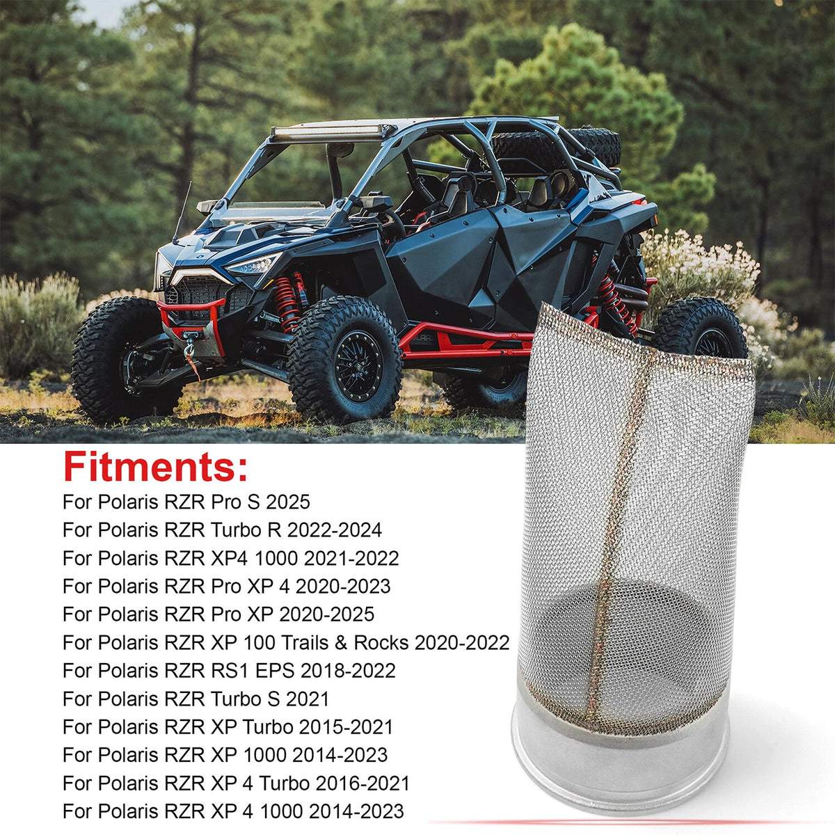 1262390 Spark Arrestor Insert for Polaris RZR Pro XP XP 1000 XP 4