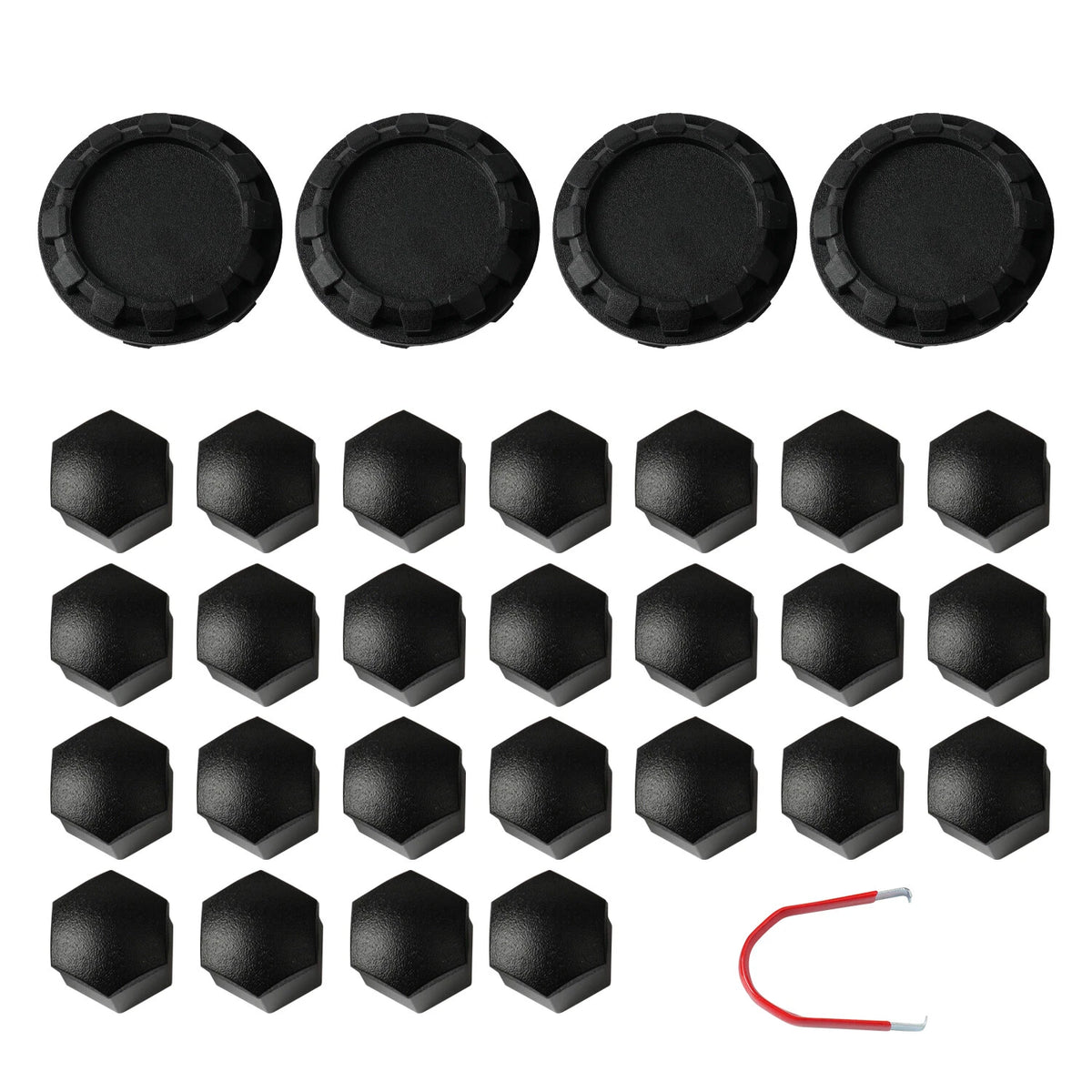 For Tesla Cybertruck Wheel Nut Covers / Lug Nut Covers - Matte Black 28PCS