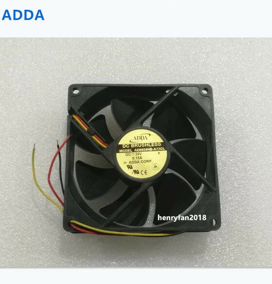 ADDA AD0924HB-A72GL DC 24V 0.15A 90*90*25mm 3wires Inverter/ Case cooling fan