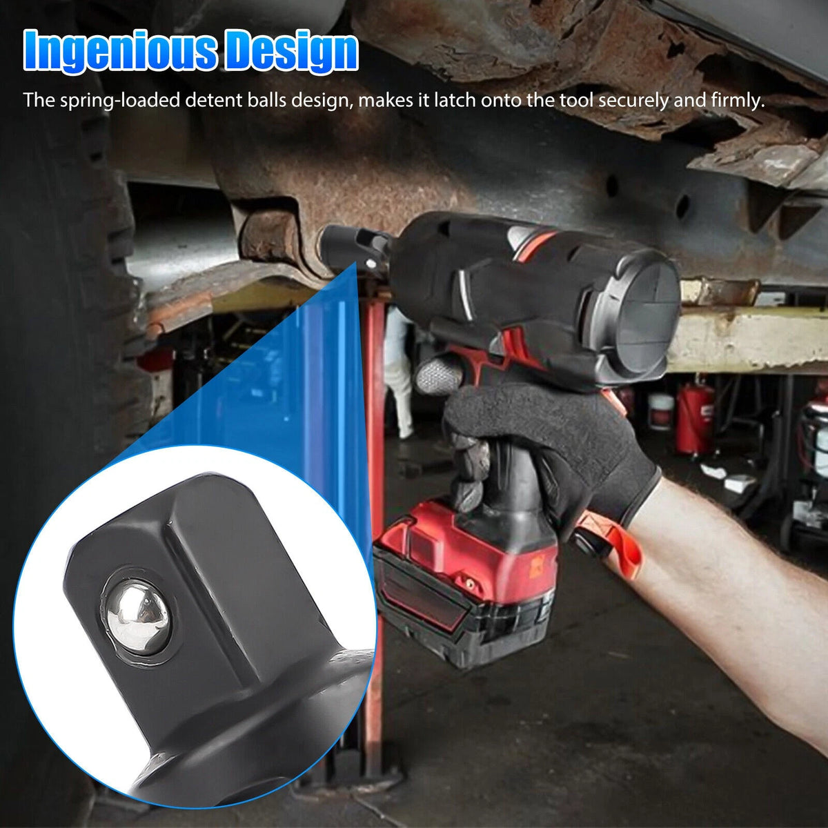 3Pack 1/4" 3/8" 1/2" Drive Swivel Impact Universal Joint Socket Set Adapter Tool