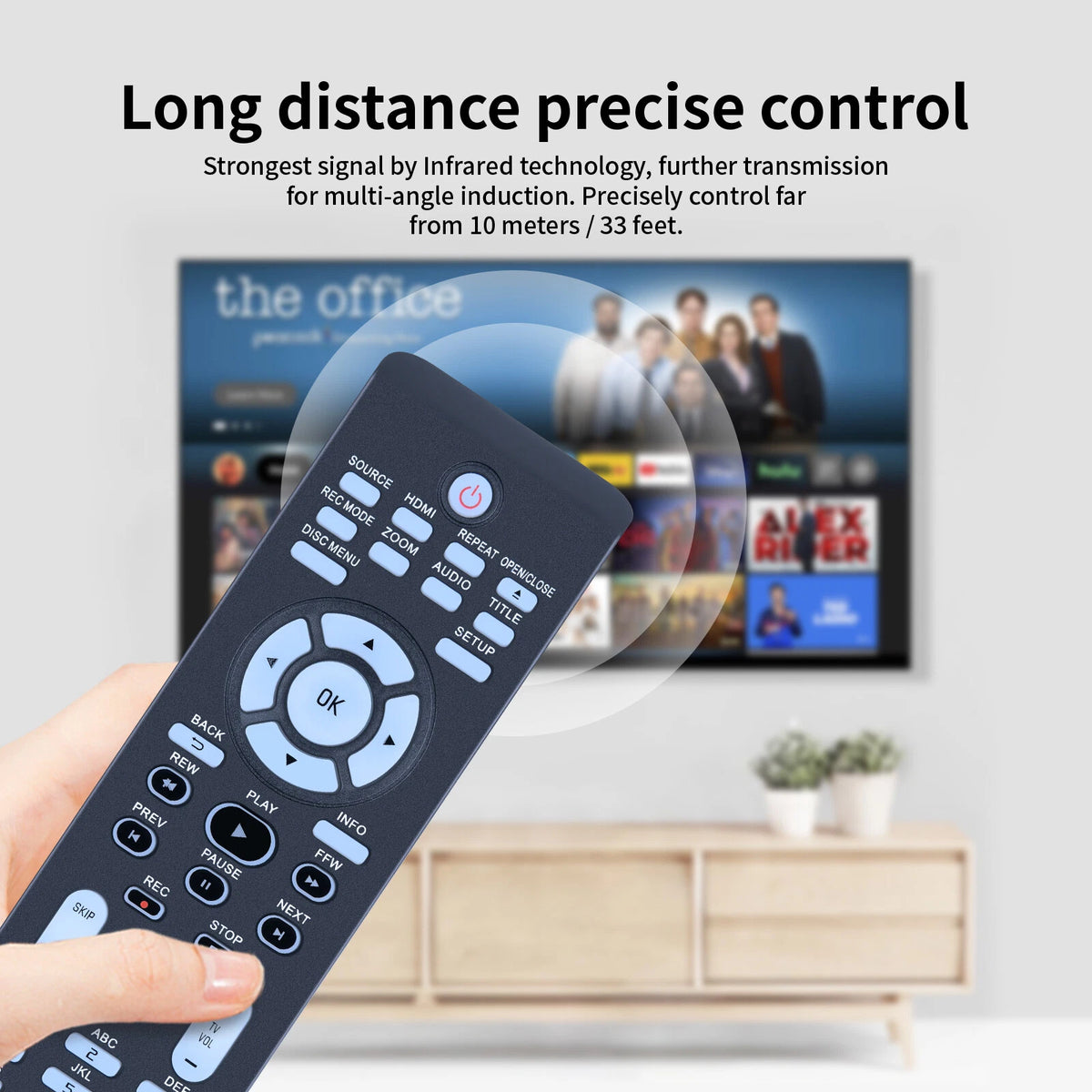 Replacement Remote Control For Philips DVD Player Recorder DVDR3475