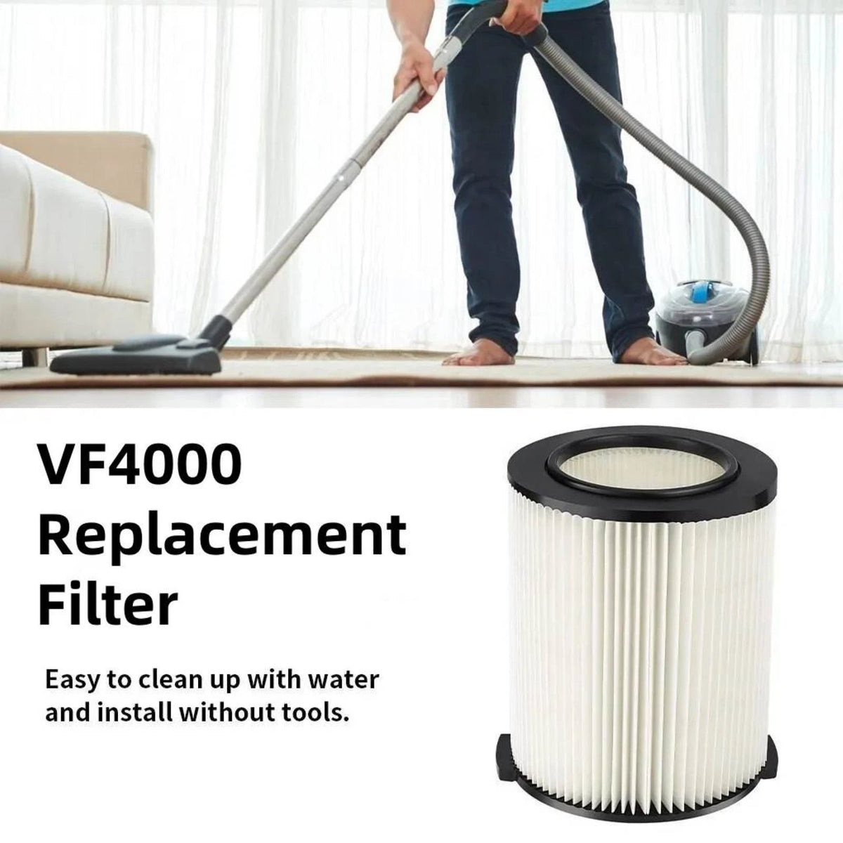 VF4000 Replacement Filter Accessories For Ridgid Wet Dry Vacuum Cleaner